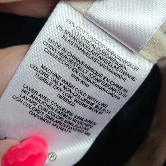 Brooks Brothers Natalie Fit Black Skinny Cropped Woman's Ankle Pant Printed Cuff - Picture 11 of 11